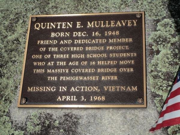 Quinten Emile Mulleavey North Woodstock NH Vietnam War Casualty MIA