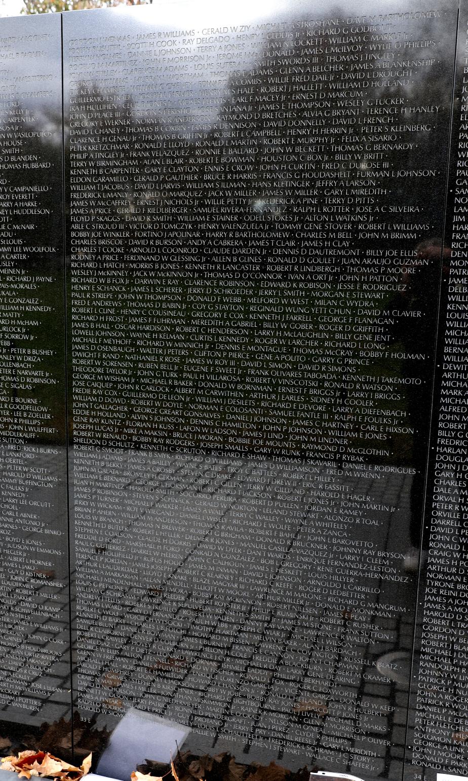 Vietnam Memorial Wall - Panel E-33 Marshall Ford Line 67 Marlborough NH