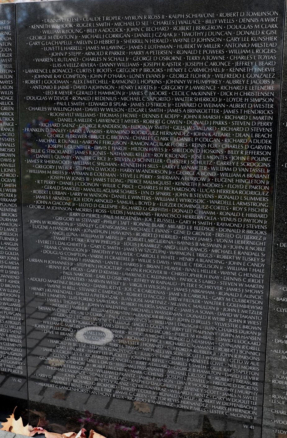 Vietnam War Memorial Wall Panel W-41 Richard Edward Letendre Line 13 Nashua NH Vietnam War Casualty