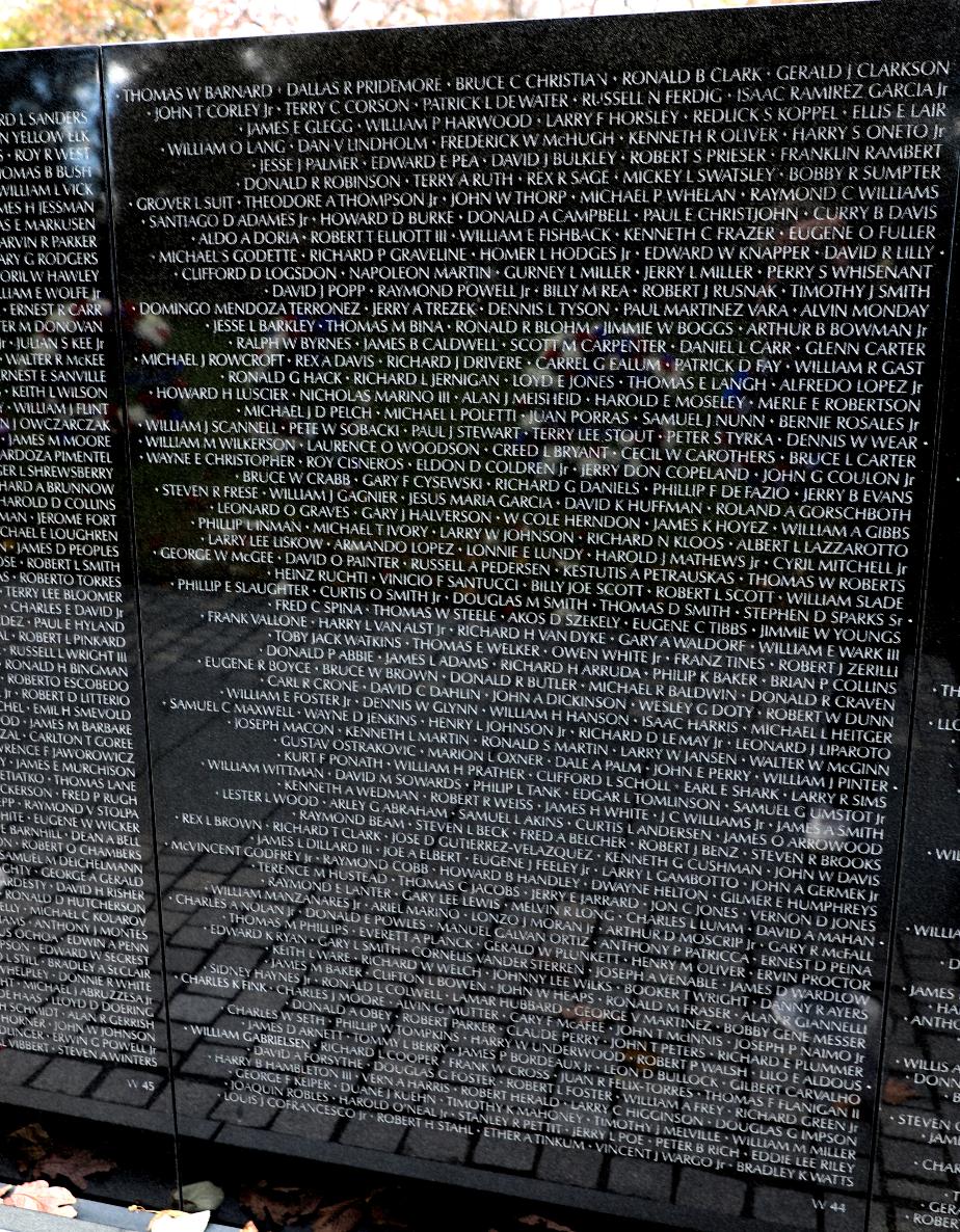 Vietnam War Memorial Wall Panel W-44Bruce Wadleigh Brown Line 35 Hampton NH Vietnam War Casualty