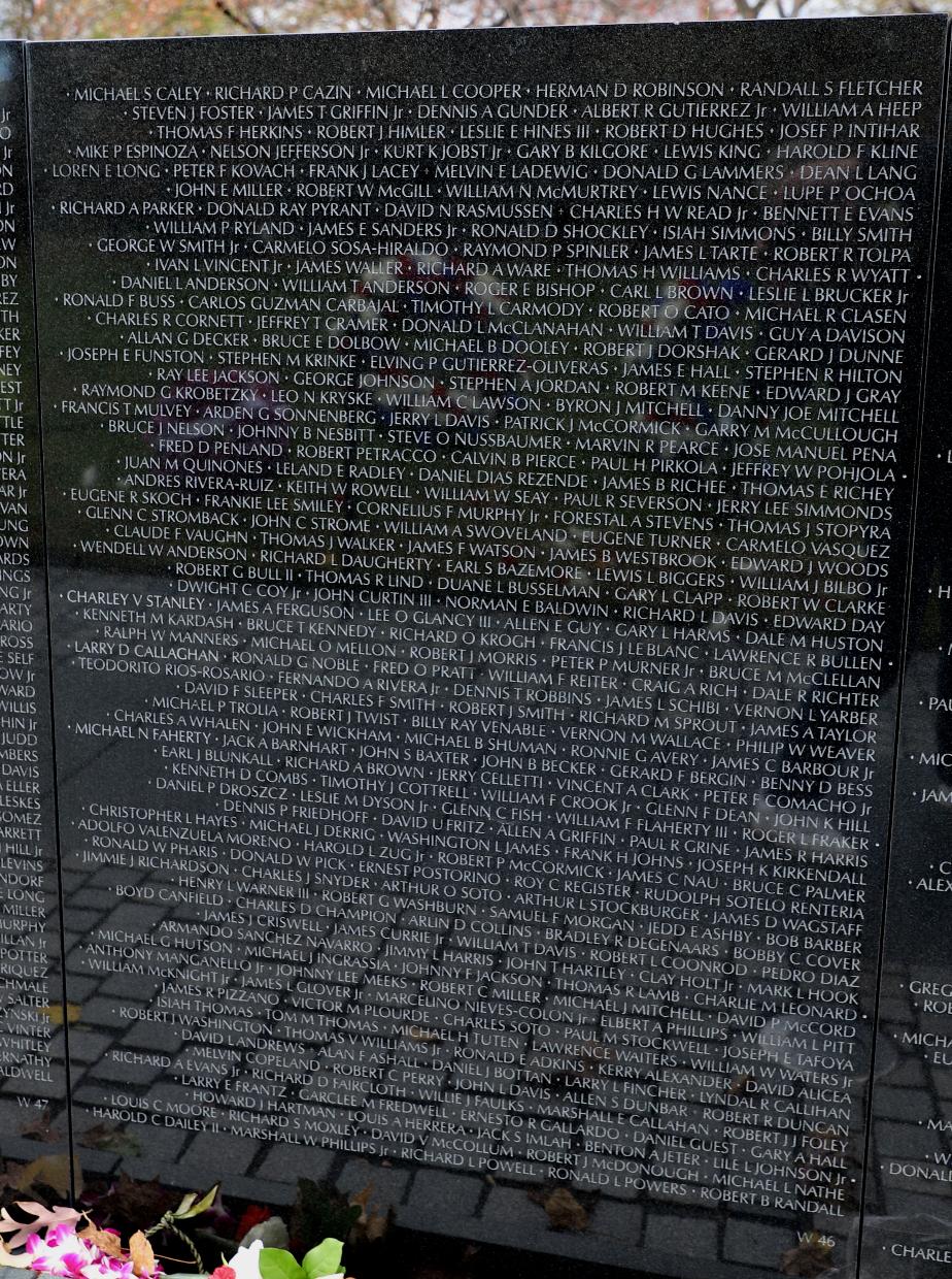 Vietnam Memorial Wall Panel W-46William Thomas Davis Line 13 Holderness NH Vietnam War Casualty