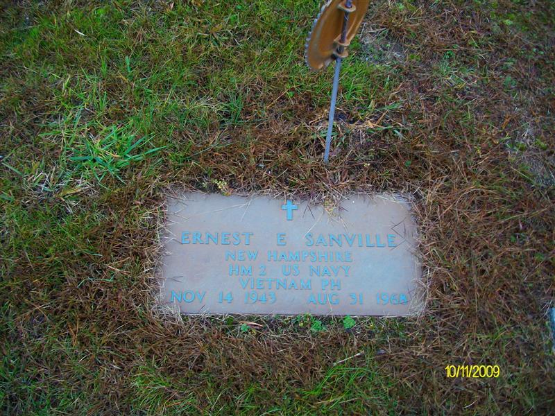 Ernest Eugene Sanvill N Hinsdale NH Vietnam War Casualty