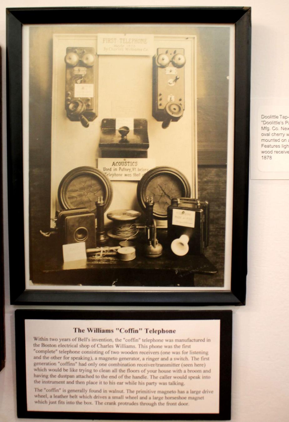 New Hampshire Telephone Museum - The Wiliam's Coffin Telephone