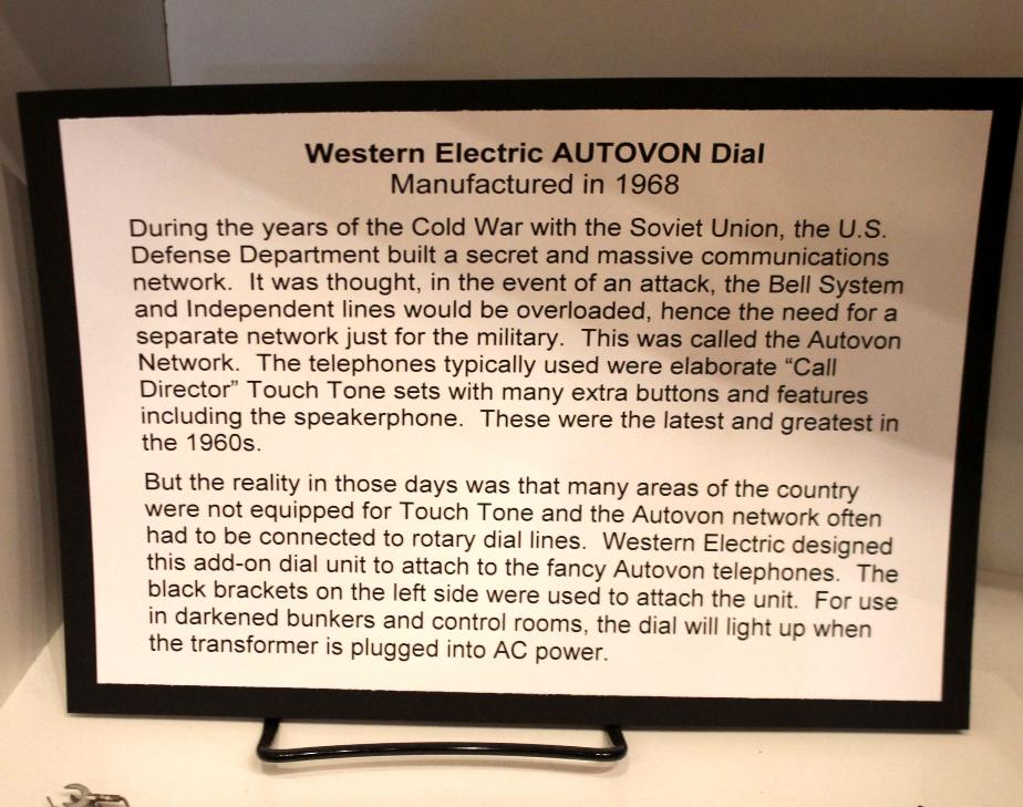 New Hampshire Telephone Museum - Military Telephones - Western Electric Autovon Dial Phone