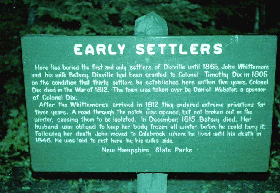 Dixville Notch Settlers