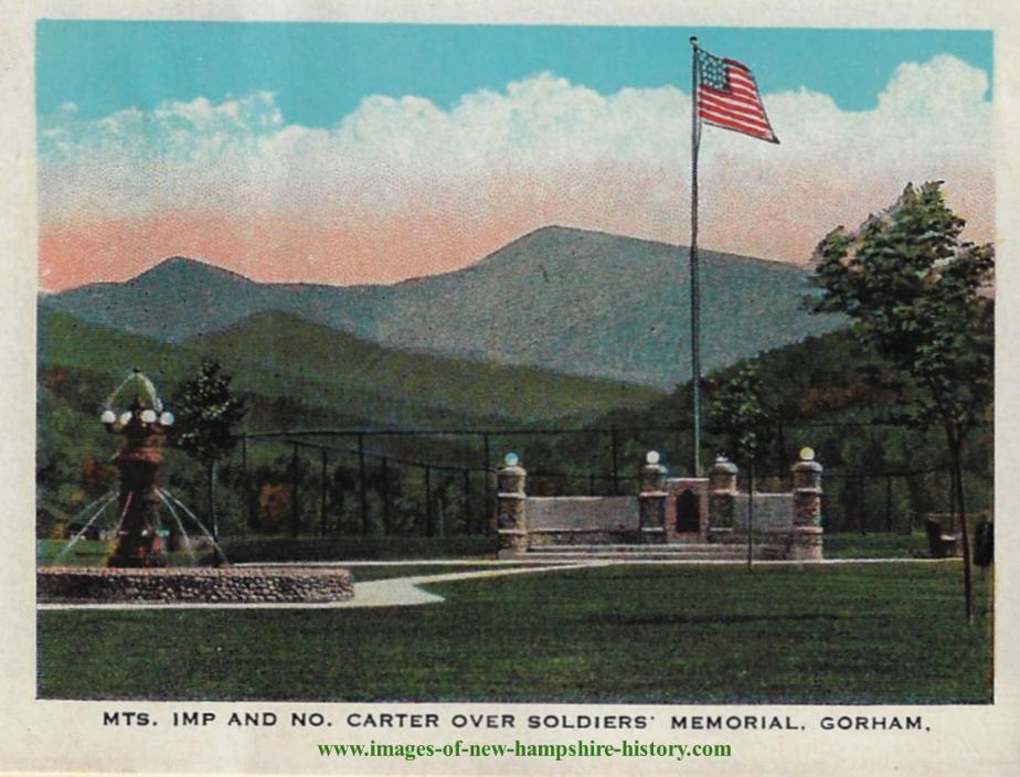 Pinkham Notch postcards - Soldier's Monument Gorham NH