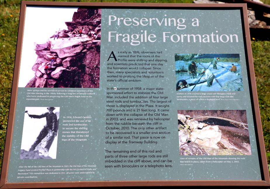 Old Man of the Mountain Profiling Plaza - Franconia Notch New Hampshire - Preservation