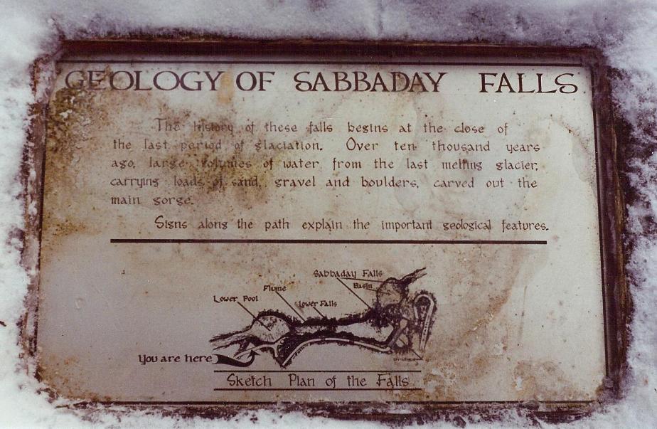 Geology of Sabbaday Falls