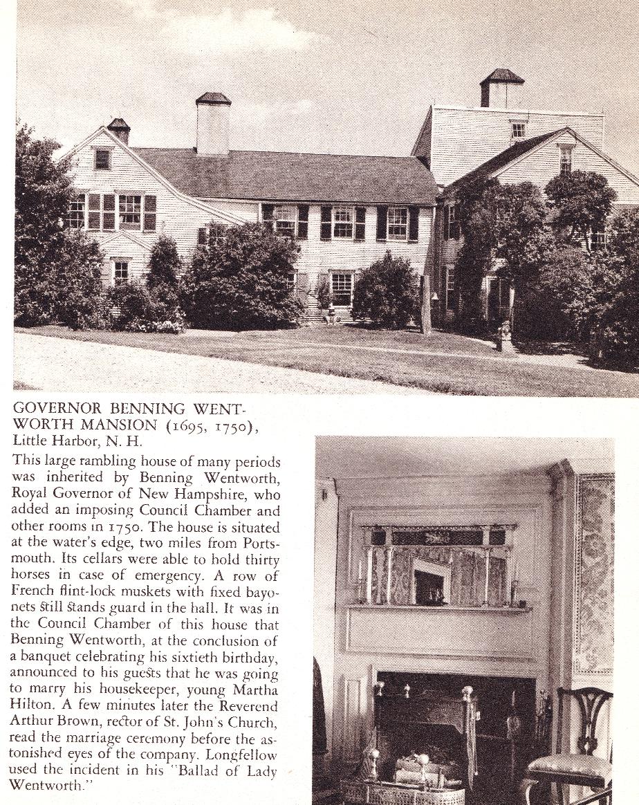 Benning-Wentworth Mansion, Portsmouth NH 1940