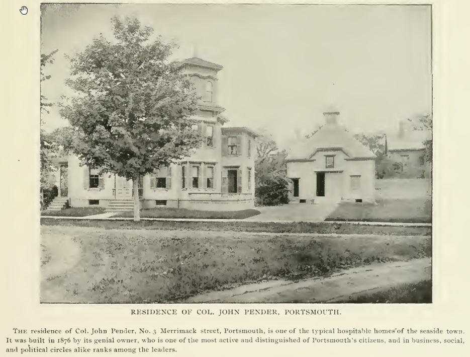 Col. Joihn Pender Home, Portsmouth NH, 1895