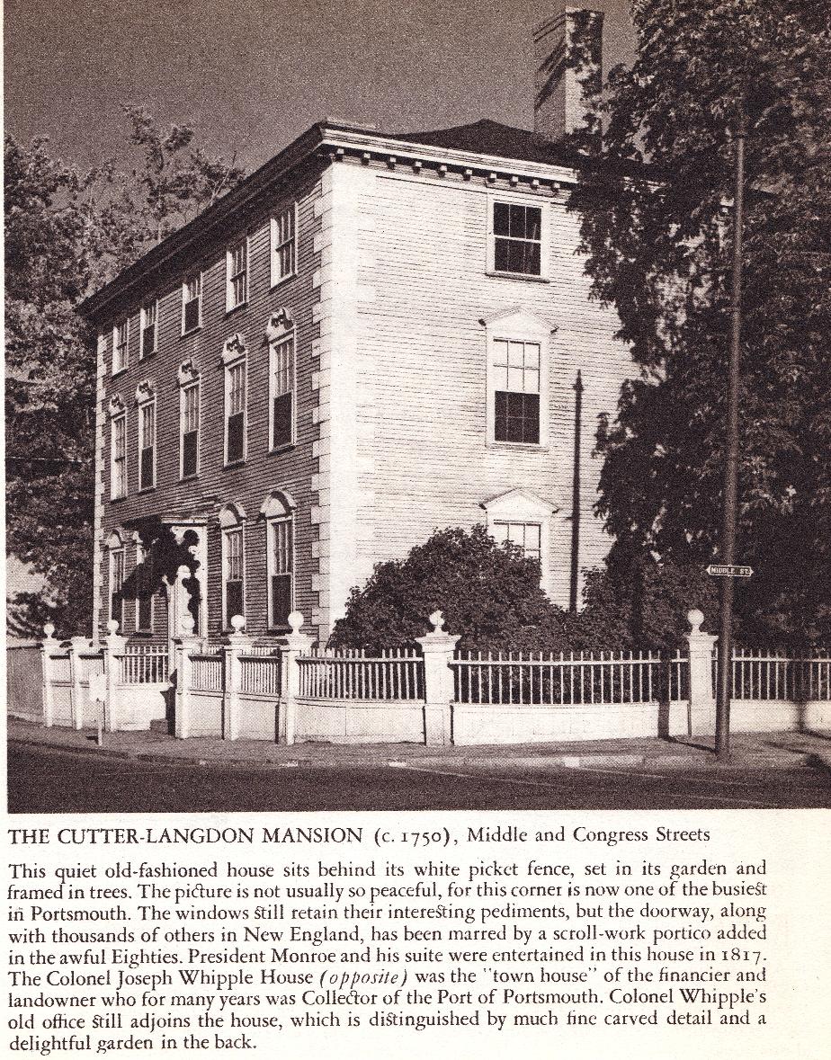 Cutter-Langdon Mansion Portsmouth NH 1940