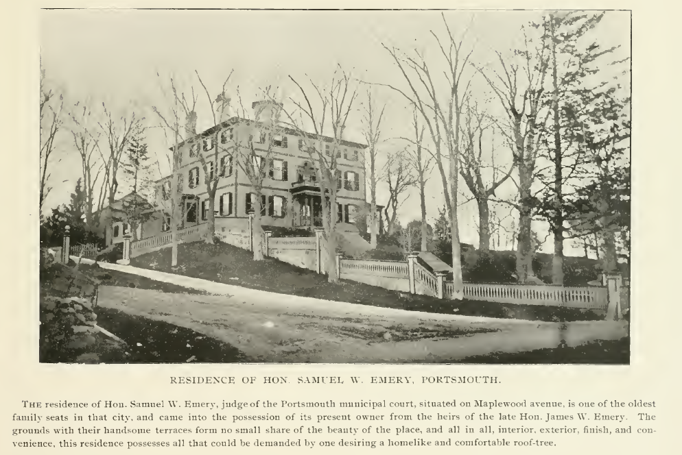 Samuel Emory Home, Maplewood Ave, Portsmouth NH, 1895