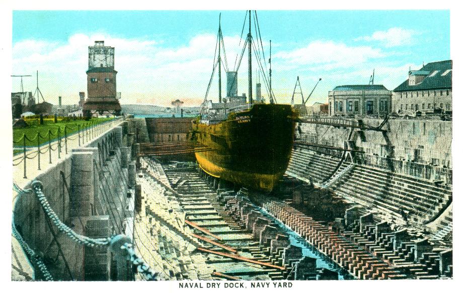 Naval Dry Dock - Portsmouth Naval Shipyard 1930