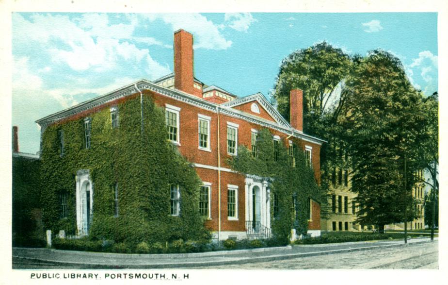 Portsmouth NH Public Library Postcard