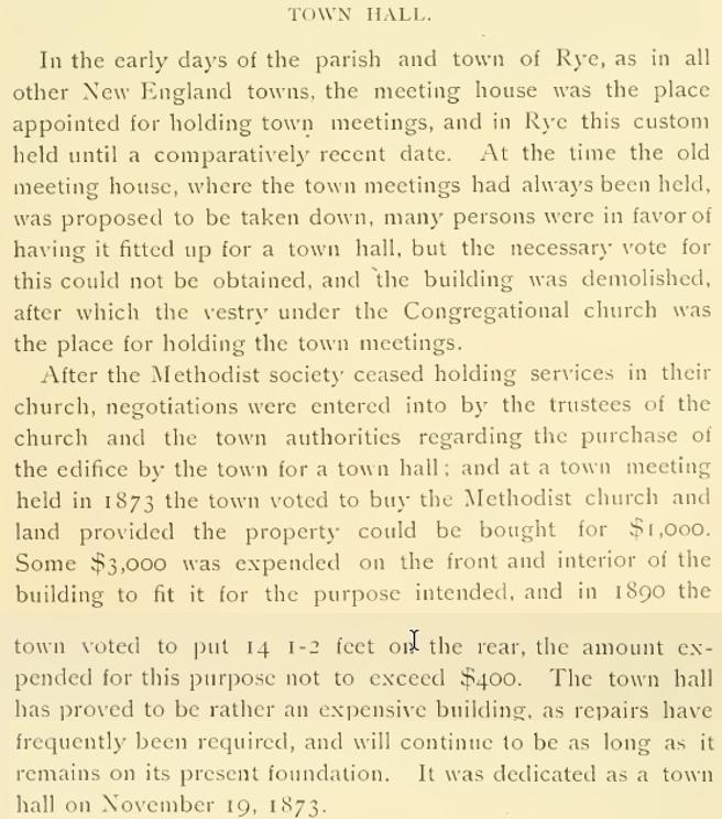 Rye Town Hall, Rye NH (1905)