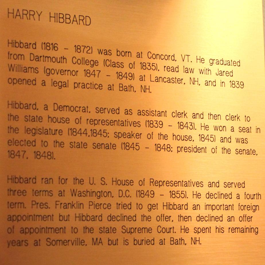 Henry Hibbard NH State House Portrait Plate