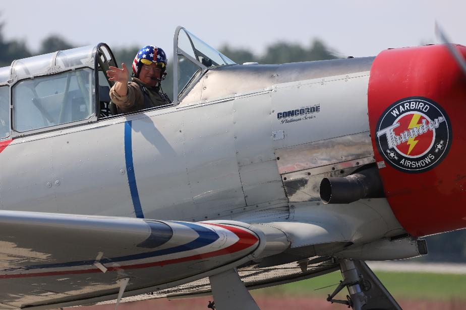 Thunder Over New Hampshire Airshow 2023 - Warbird Thunder Airshow - SNJ WWII Navy Trainer Ol Growler