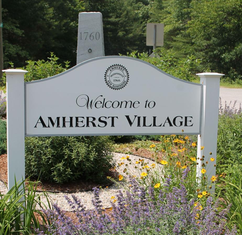 Amherst New Hampshire Town Welcome Sign