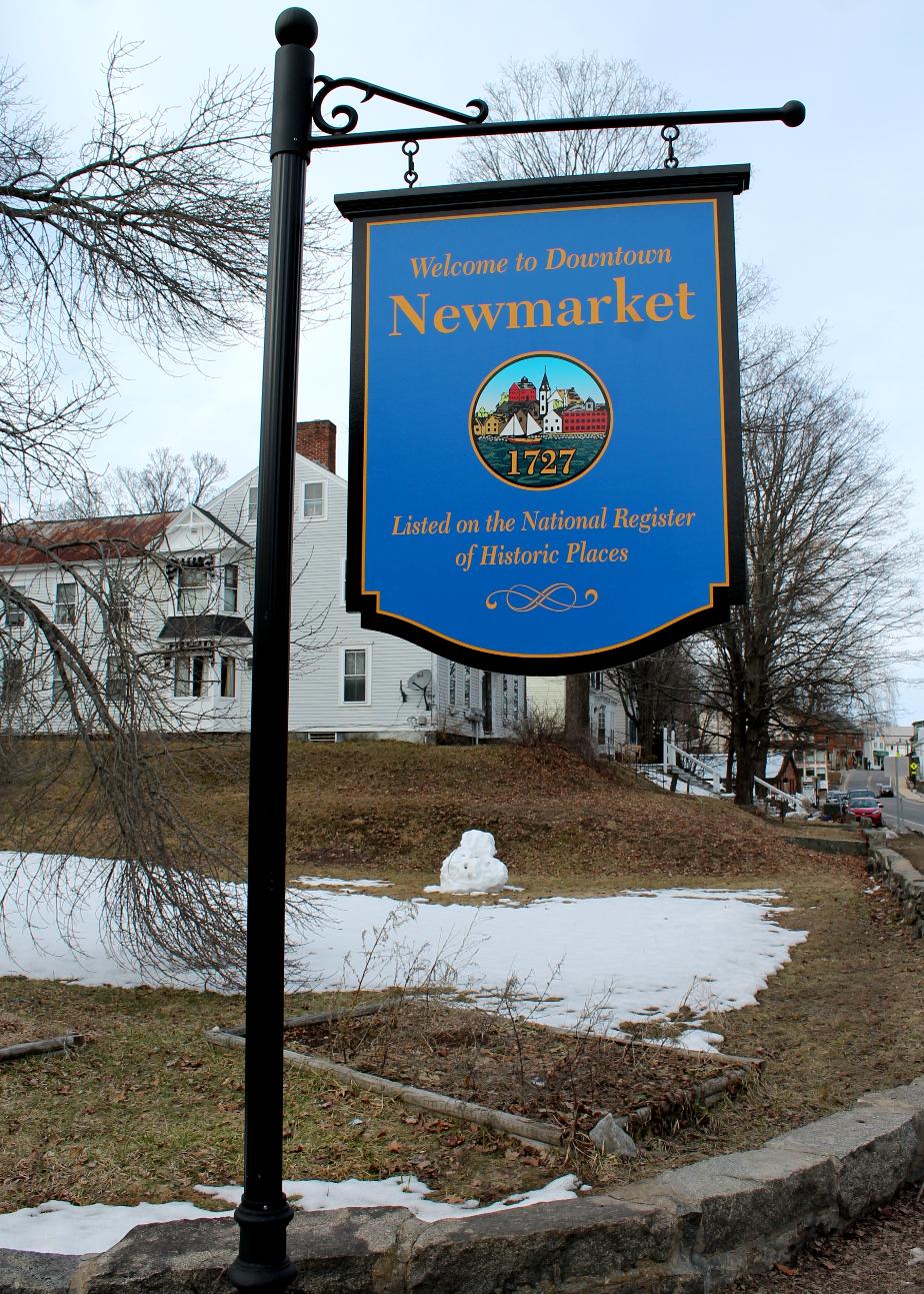 Newmarket New Hampshire Town Welcome Sign