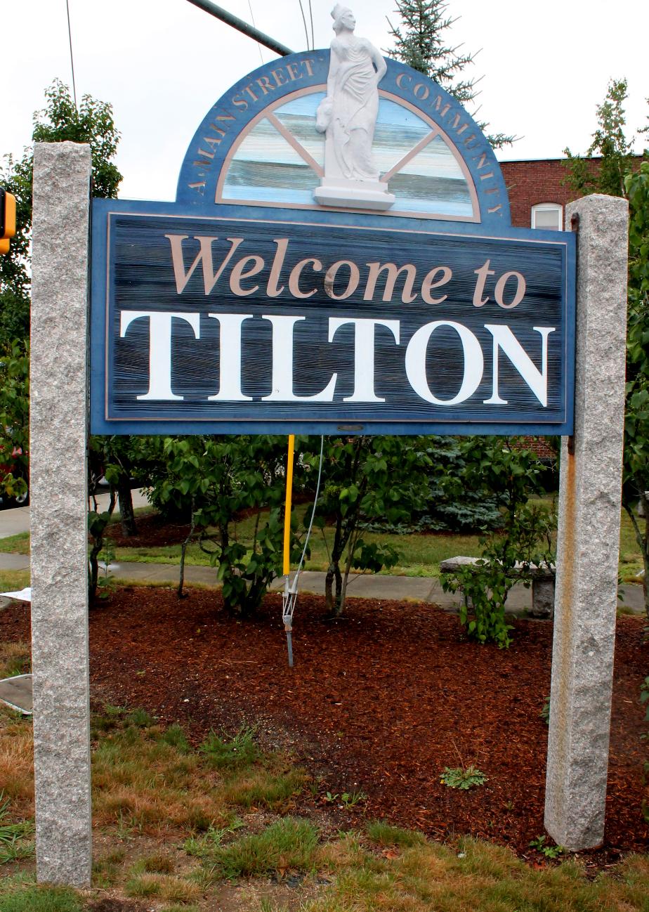 Tilton New Hampshire Town Welcome Sign