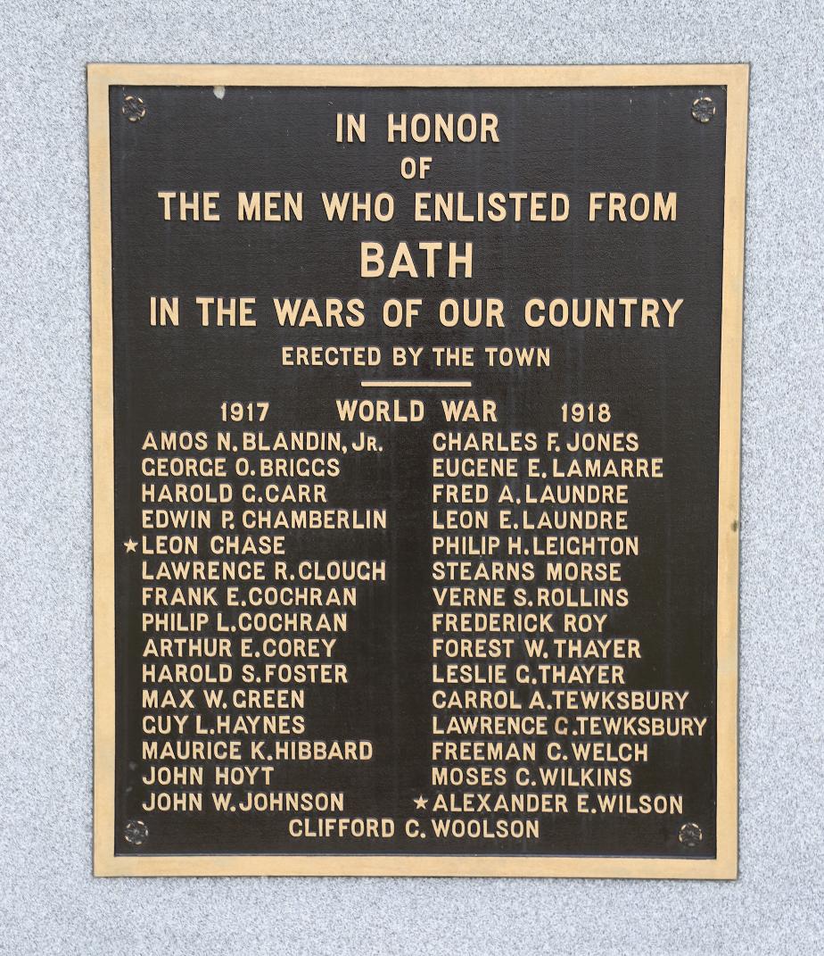 Bath NH World War I Veterans Memorial