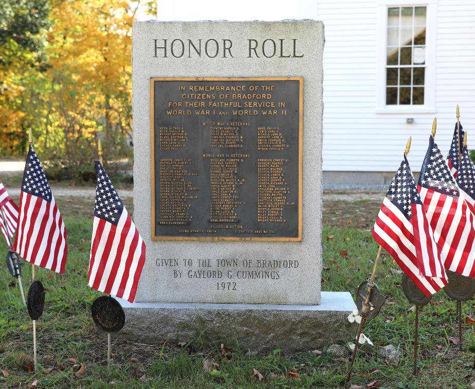 Bradford New Hampshire World War I & World War II Veterans Memorial