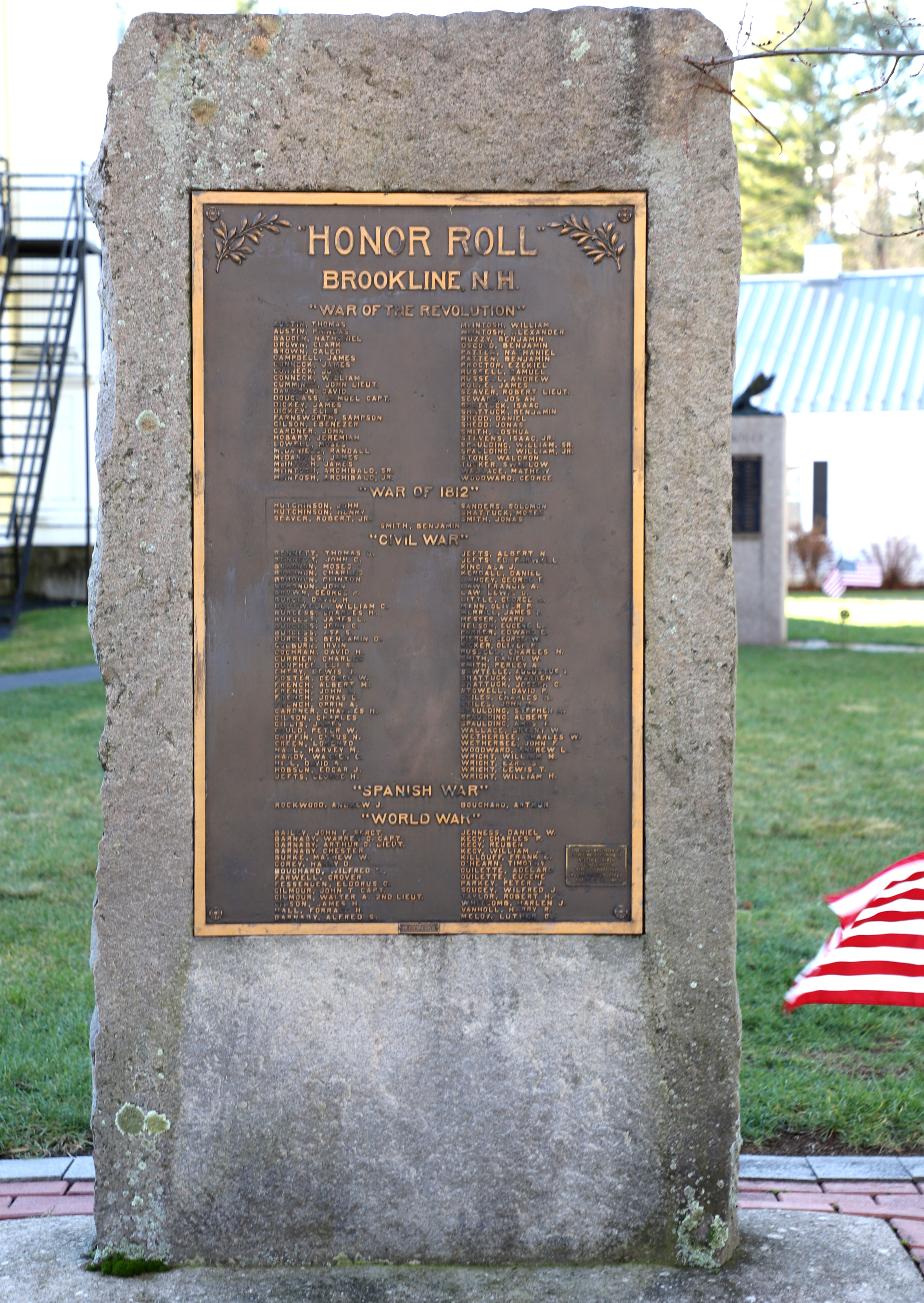 Brookline New Hampshire Pre-World War II Veterans Memorial