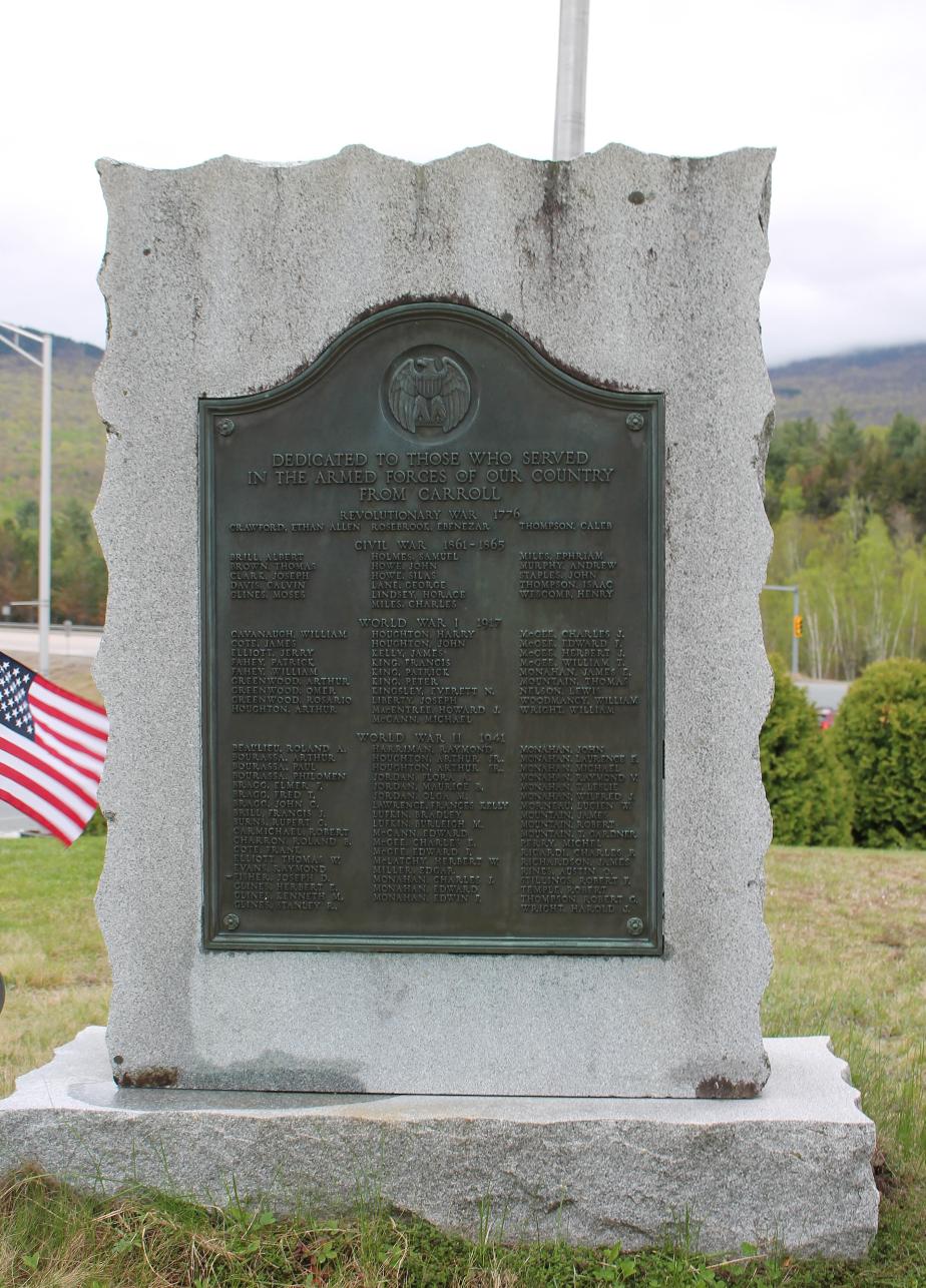 Carroll New Hampshire Veterans Memorial