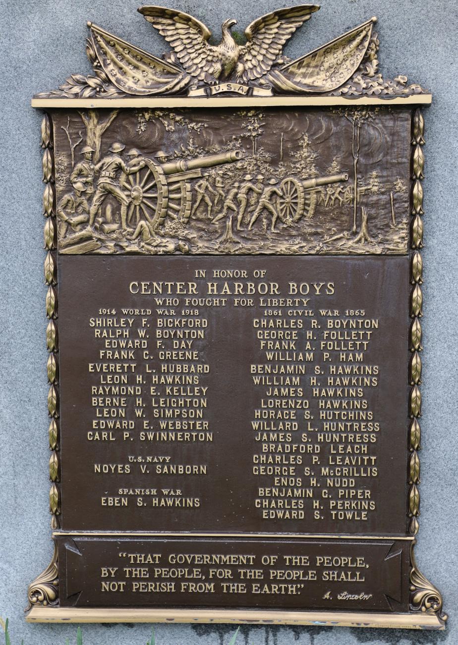 Center Harbor New Hampshire Veterans Monument