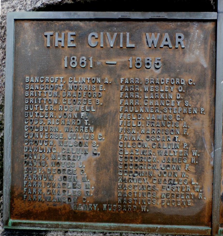 Chesterfield NH Veterans Civil War Honor Roll