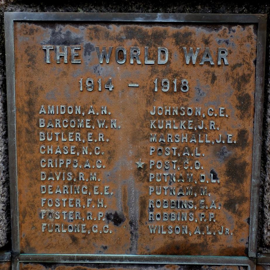 Chesterfield NH World War I Honor Roll