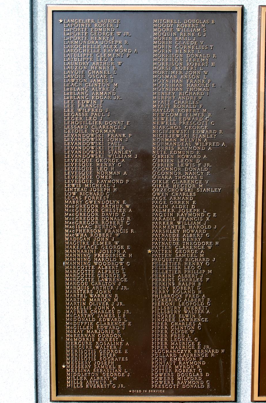 Derry NH World War II Veterans Memorial