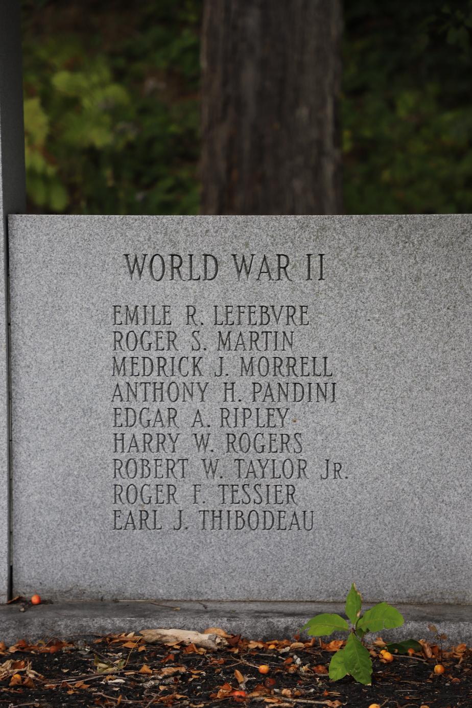Franklin New Hampshire World War II, Korean War & Vietnam War Veterans Memorial