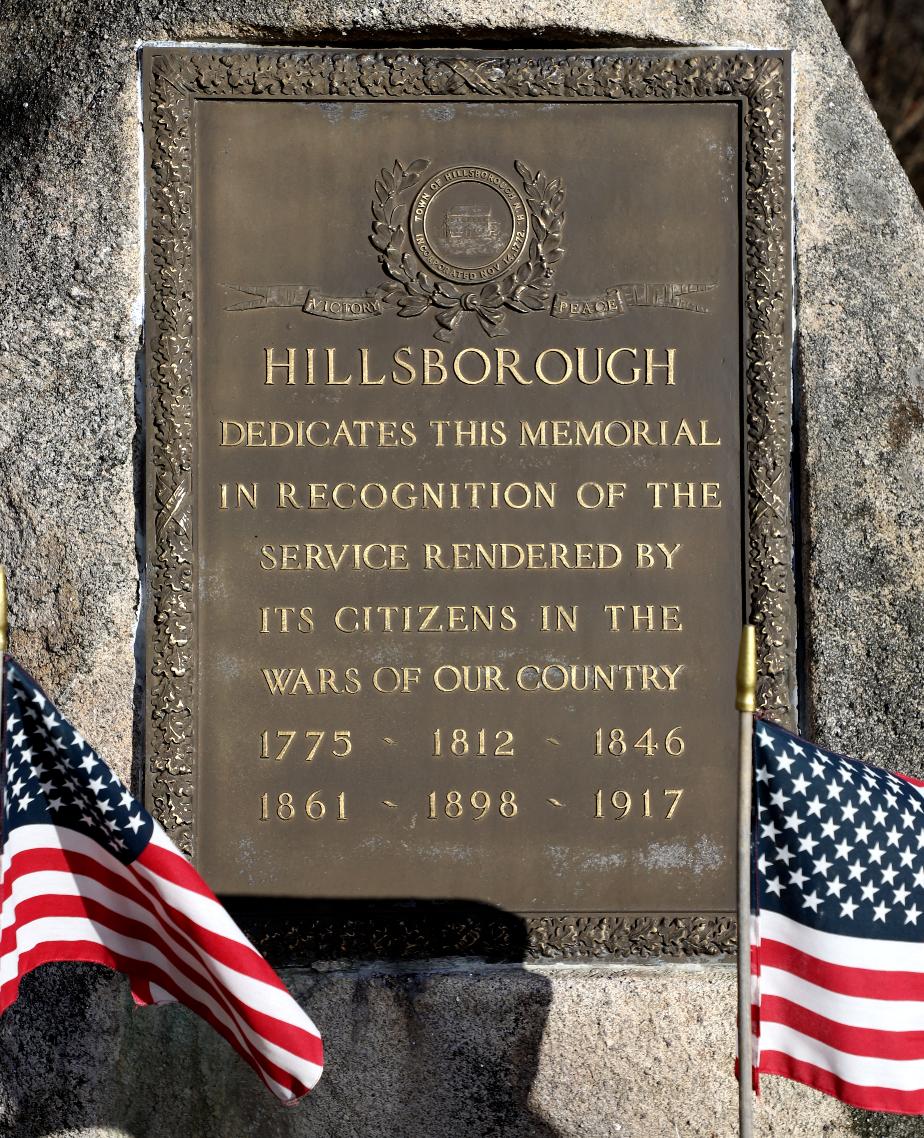 Hillsborough New Hampshire Veterans Memorial - Fuller Public Library
