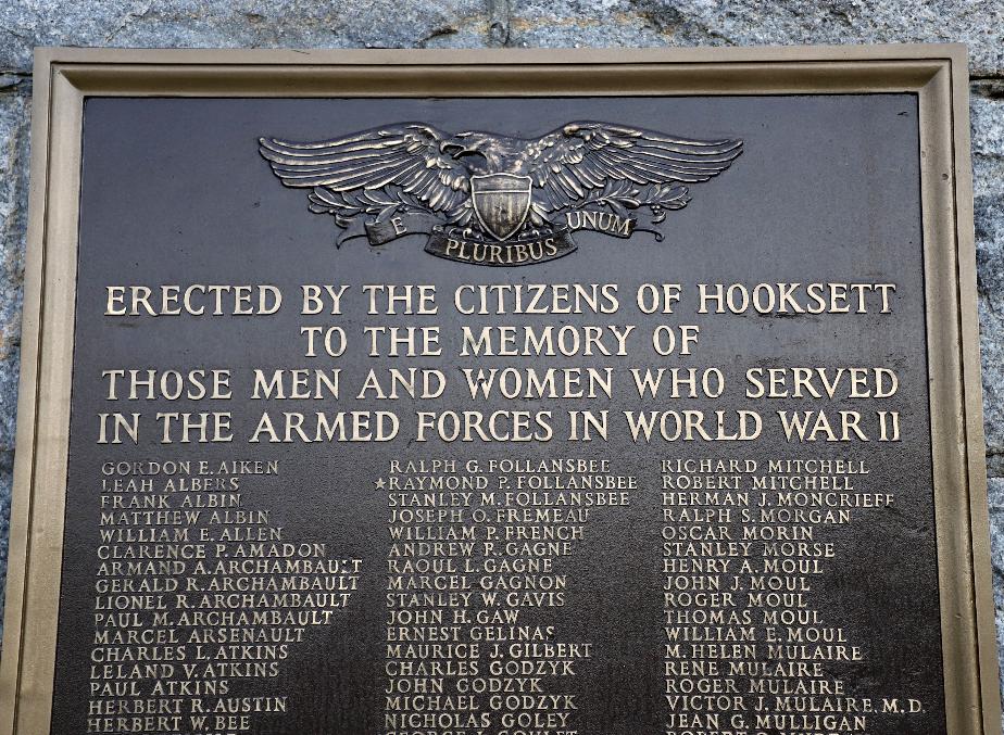 Hooksett New Hampshire World War II Veterans Memorial