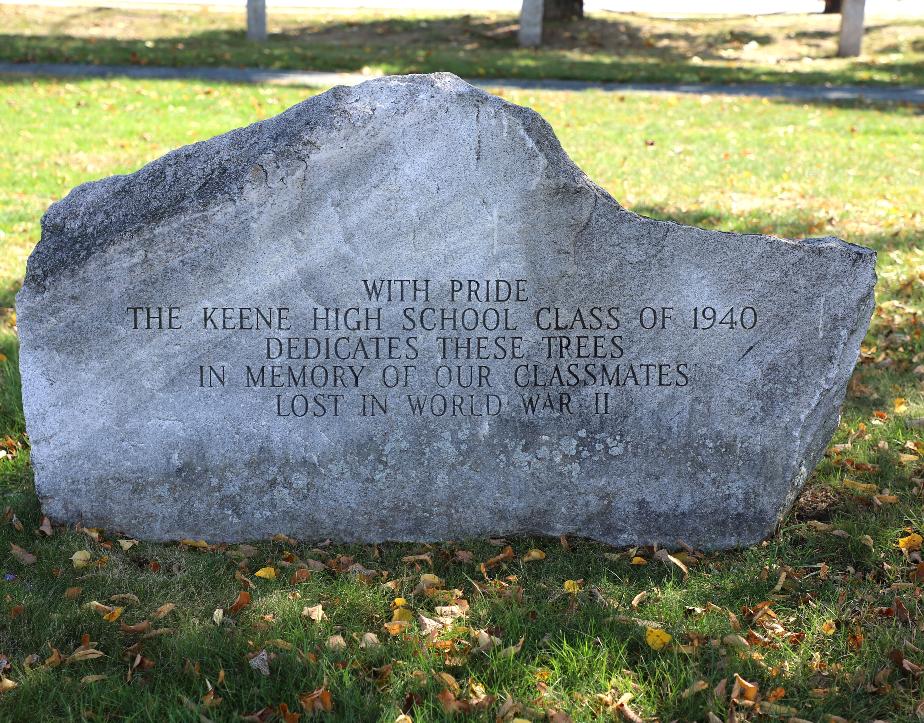 Keene New Hampshire Veterans Memorial Park WWII