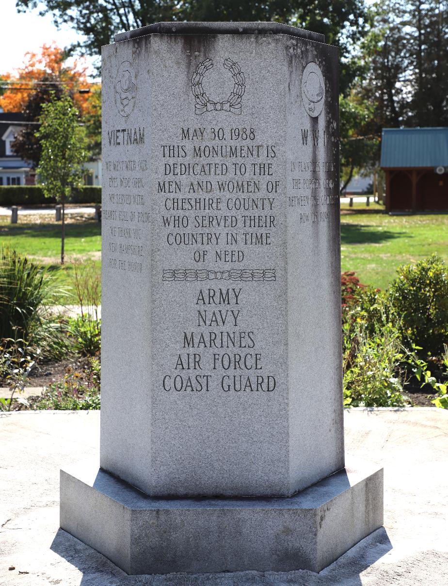 Keene New Hampshire Veterans Memorial Park Cheshire County Veterans