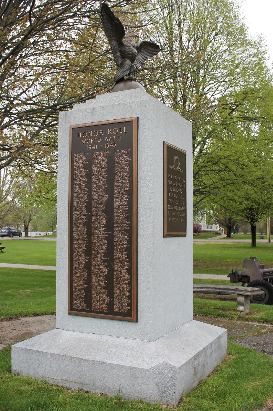 Lancaster New Hampshire Veterans Memorial