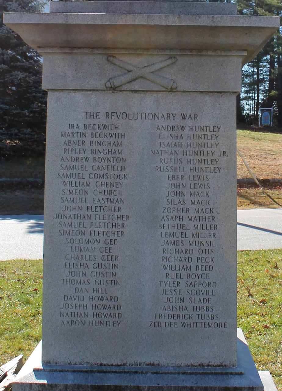 Marlow New Hampshire Revolutionary War Veterans Memorial