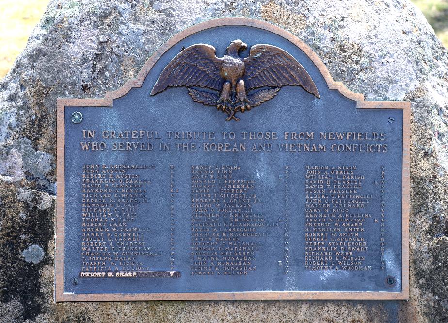 Newfields New Hampshire Korean & Vietnam  Veterans Memorial