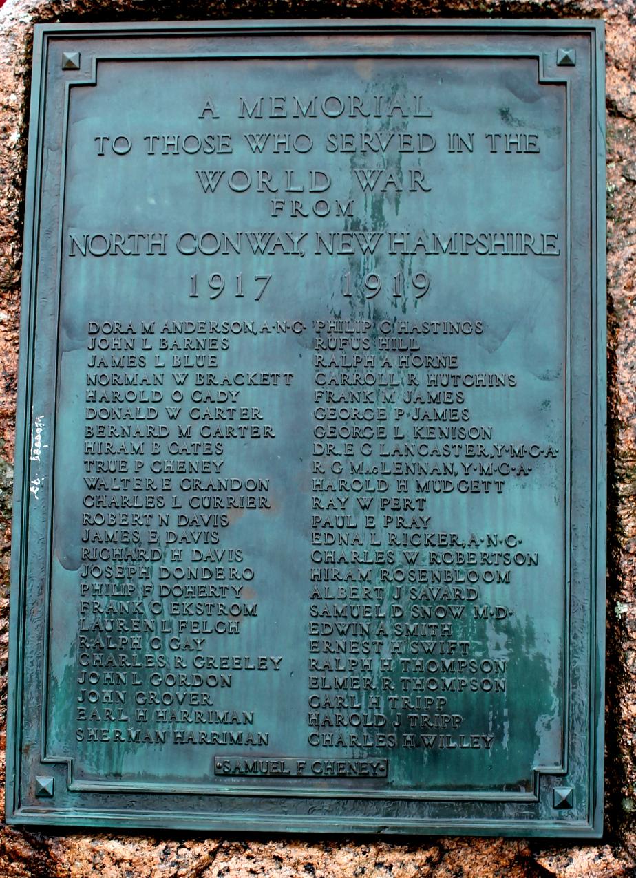 North Conway New Hampshire World War I Veterans Memorial