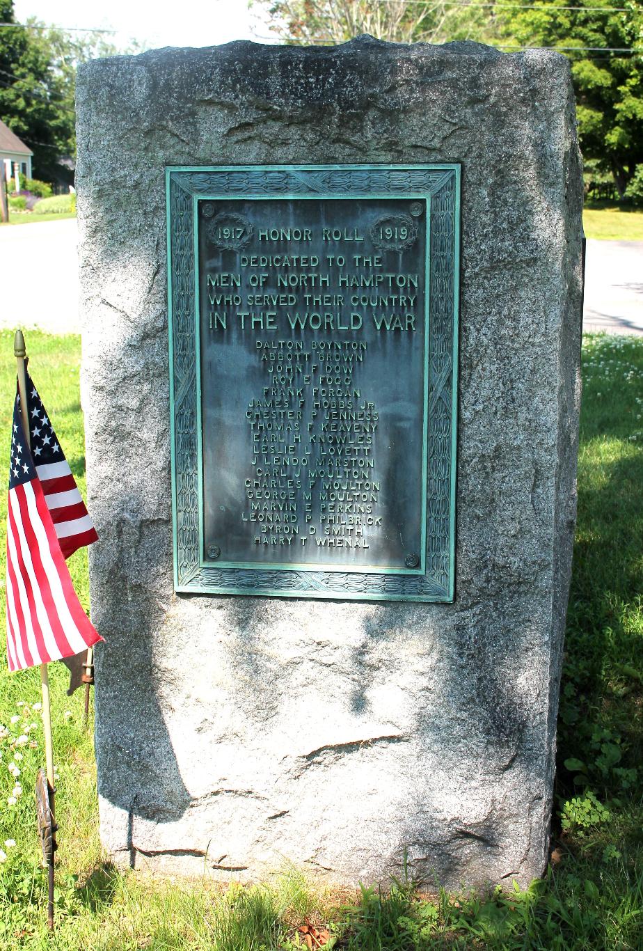 North Hampton New Hampshire World War I Veterans Memorial