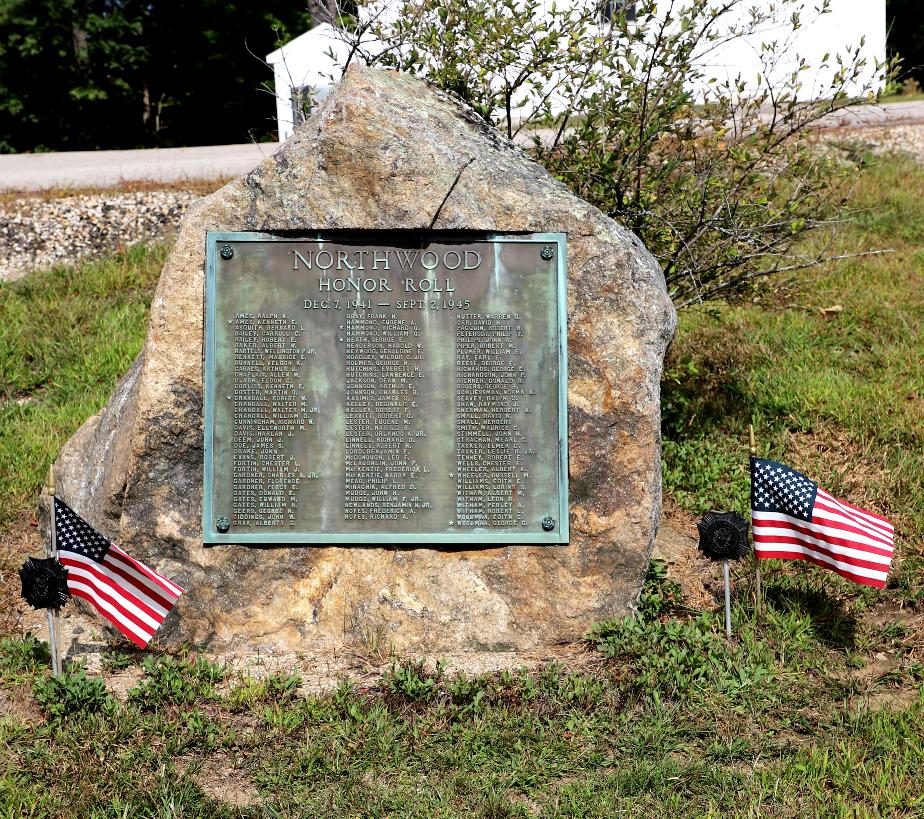 Northwood New Hampshire World War II Veterans Memorial