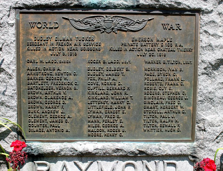 Raymond New Hampshire World War I Veterans Memorial