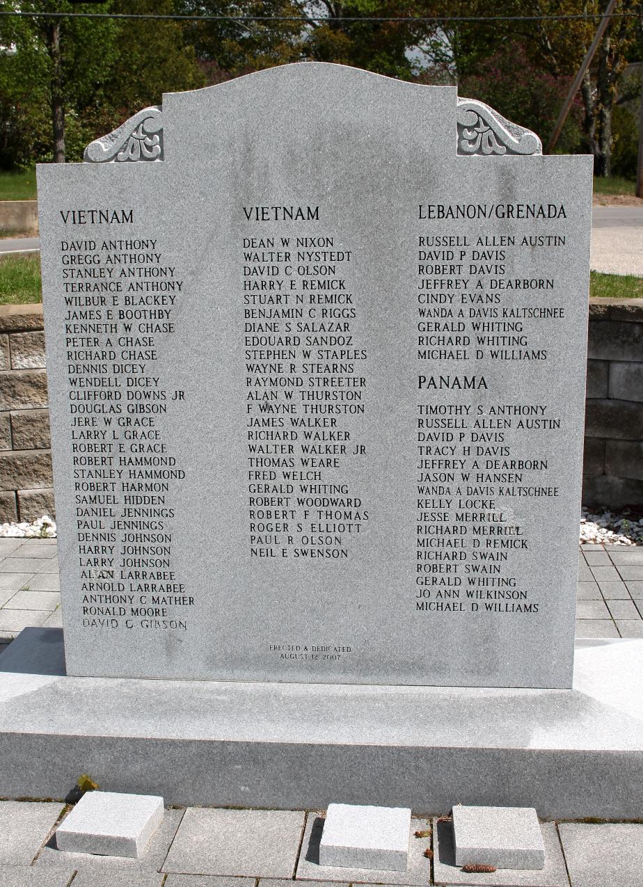 Tamworth NJew Hampshire Vietnam War Veterans Memorial