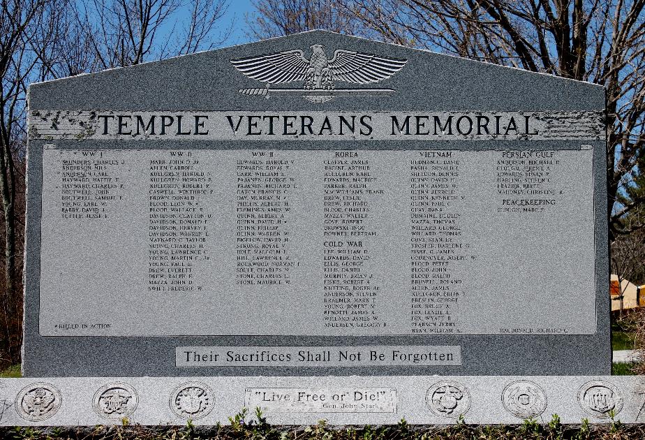 Temple New Hampshire Veterans Memorial
