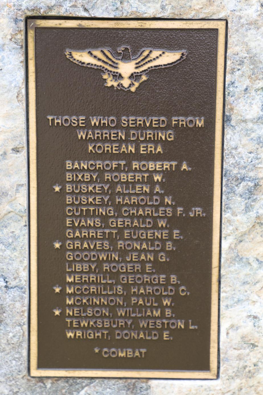 Warren New Hampshire Korean War Veterans Memorial