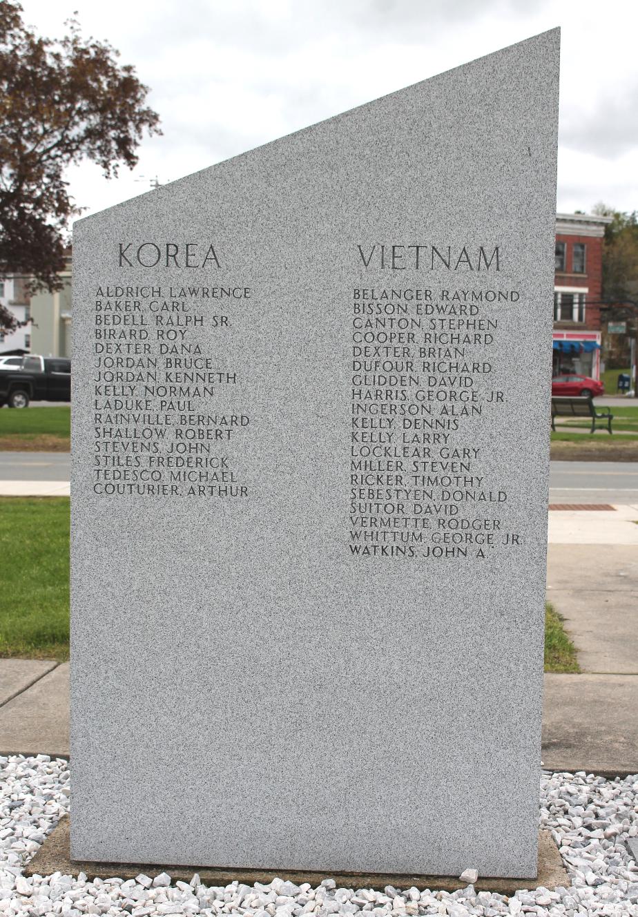 Whitefield New Hampshire Korean War & Vietnam War Veterans Memorials