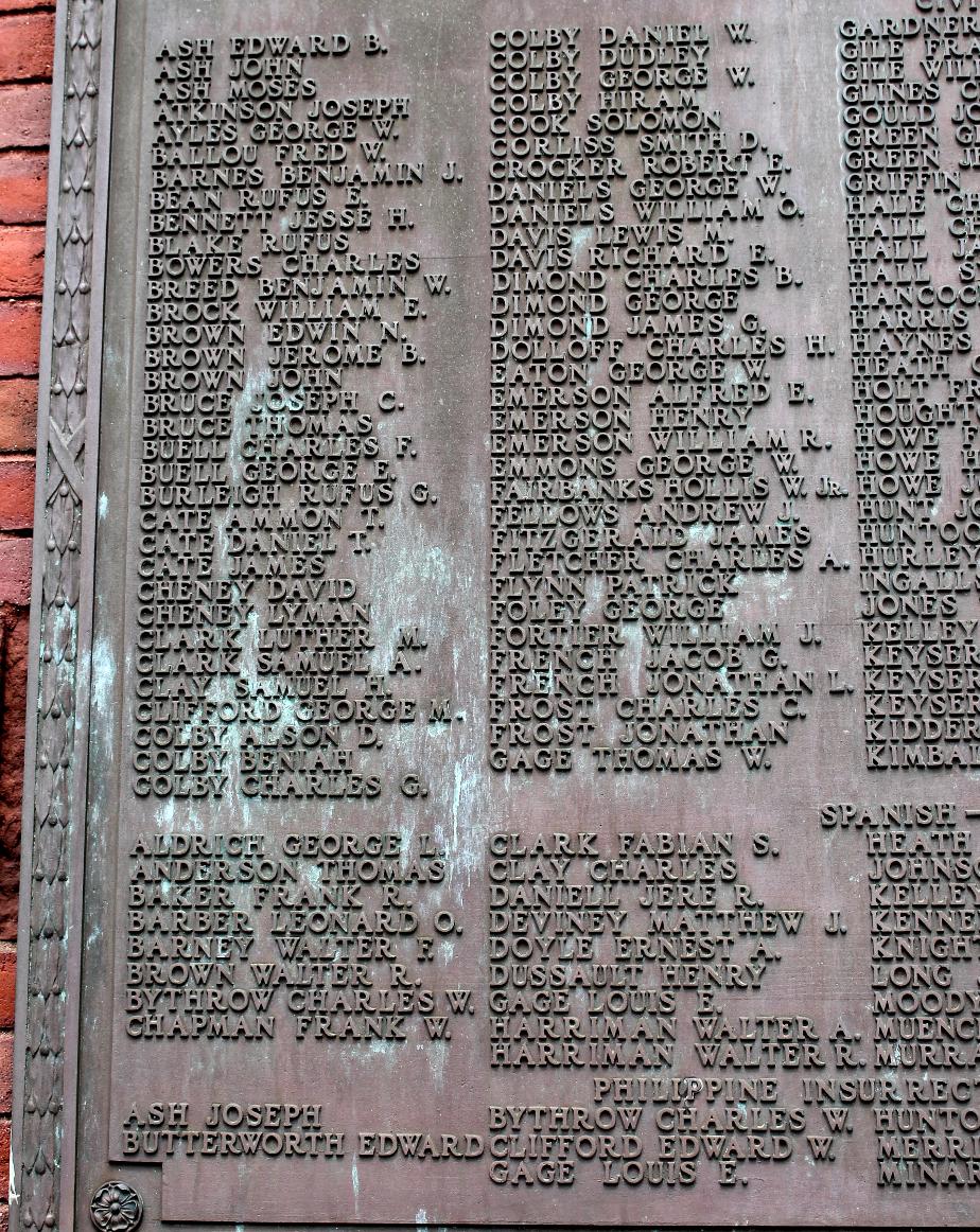 Franklin New Hampshire Civil War & Spanish-American War Veterans Memorial