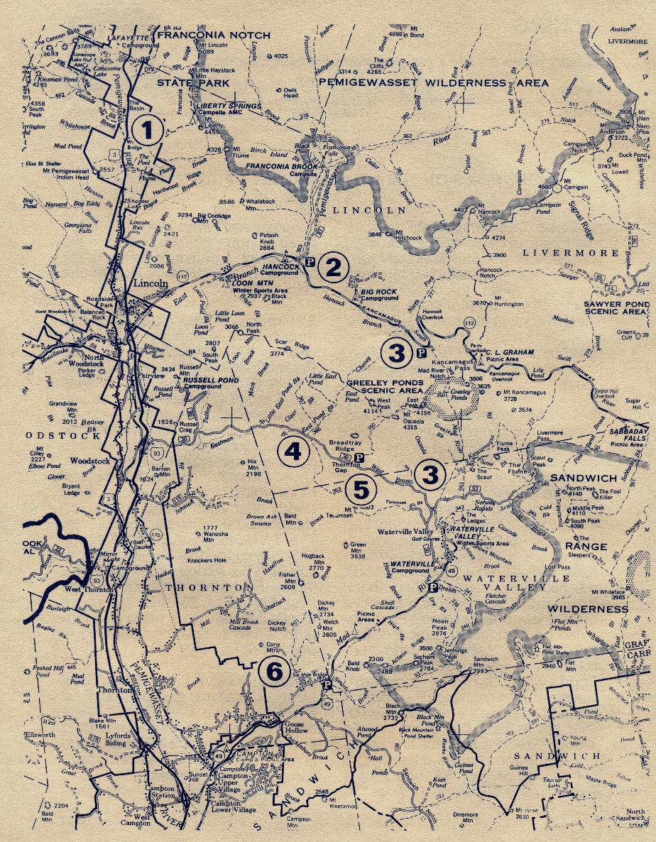 Pemigewasset Wilderness Map